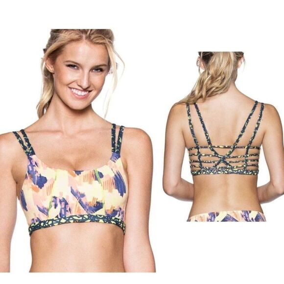 2/$30 REVOLVE Maaji Giver of Light Strappy Back Athletic Workout Sports Bra - Picture 1 of 9